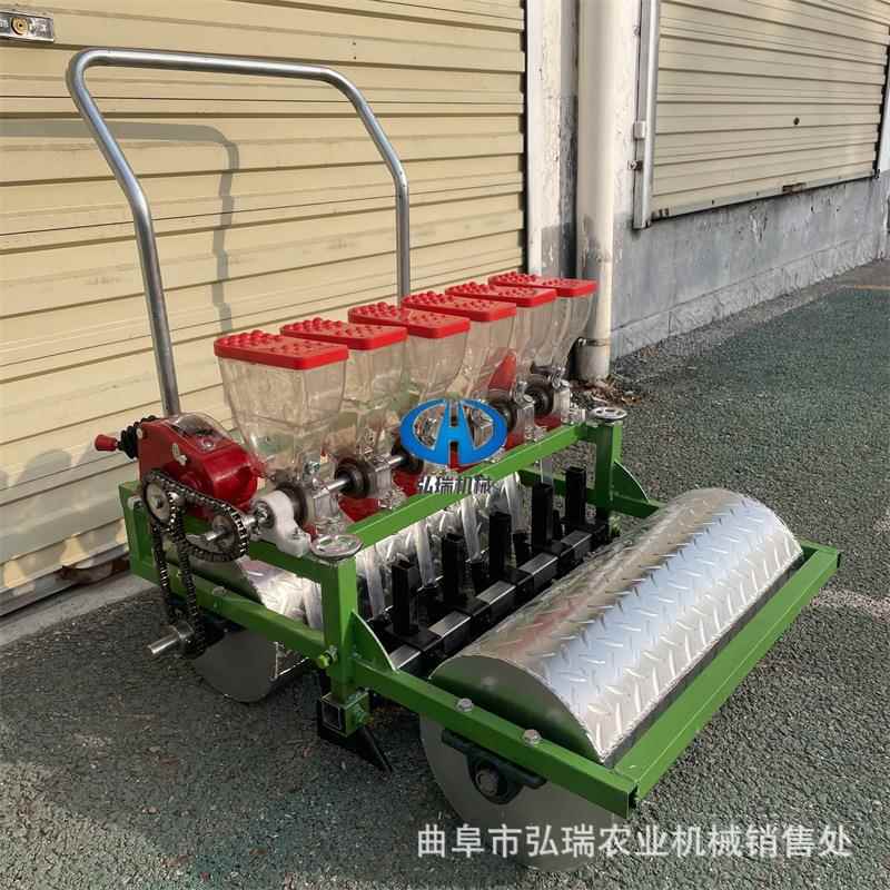 手推式2-8行蔬菜精量播种机油麦菜生菜精播机行距株距可调节