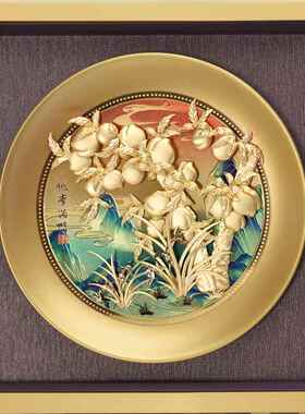 高档顺一帆风帆船摆客件招财金箔画乔迁新搬家厅办公居室公司开业