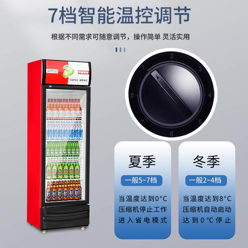 恩典冷藏展示柜饮料柜立式商用冰箱单门保鲜柜双门啤酒柜饭店超市