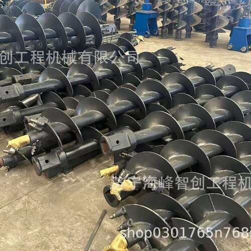 外贸跨境建筑桩打孔机地基线杆螺旋钻机桥梁打桩方孔钻机打坑机