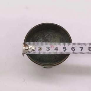 古董古玩批发仿古铜高脚杯花纹酒杯杯子水杯 铜器乡下收老物件