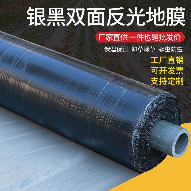 农地黑色加银黑双色果园反用膜光膜塑料大棚种植除草防厚TYN虫膜