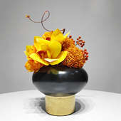 新中式 仿真小绿植花艺摆件客厅插花洽谈桌样板房茶几餐桌假花摆设