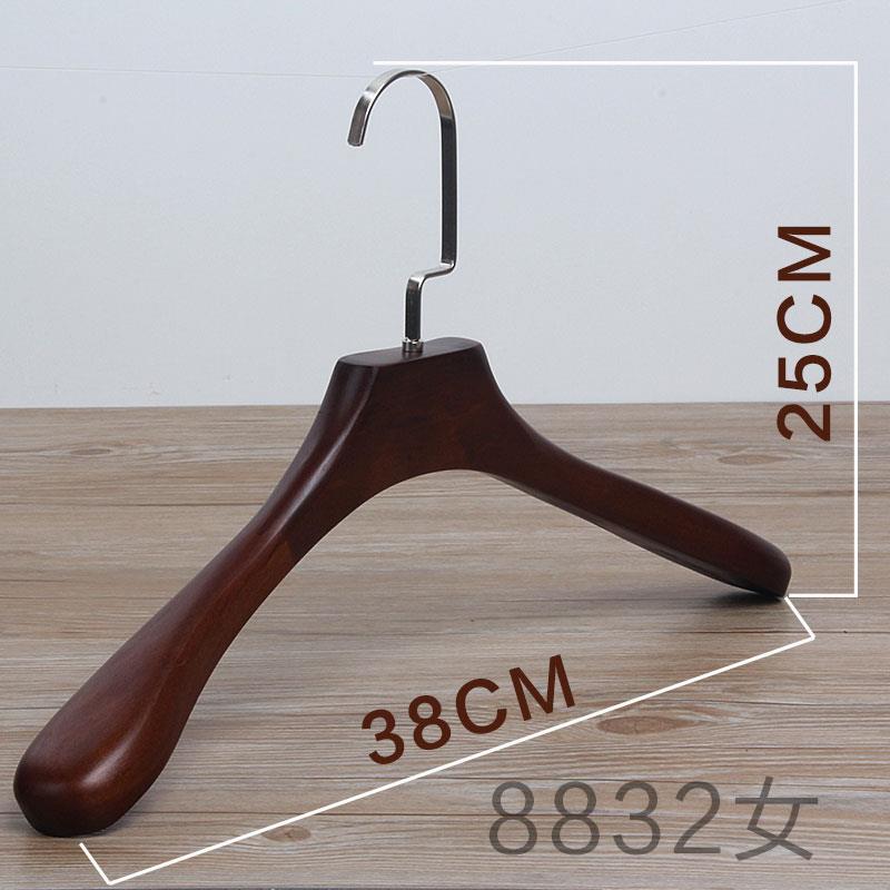 高档西装衣防架实木宽肩衣撑架复古木衣架子滑挂衣女男大衣实木衣