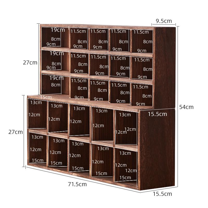 博古架阁茶道收纳零置物架配茶具展示架茶杯多宝茶棚茶壶壁实木