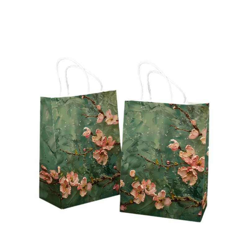 油画茉莉奶茶咖啡纸杯纸袋奶茶商用打包袋外卖牛皮打包袋加印袋子,厨房/烹饪用具,点心包装盒/包装袋,淘宝优惠券,粉丝福利购,淘宝优惠卷