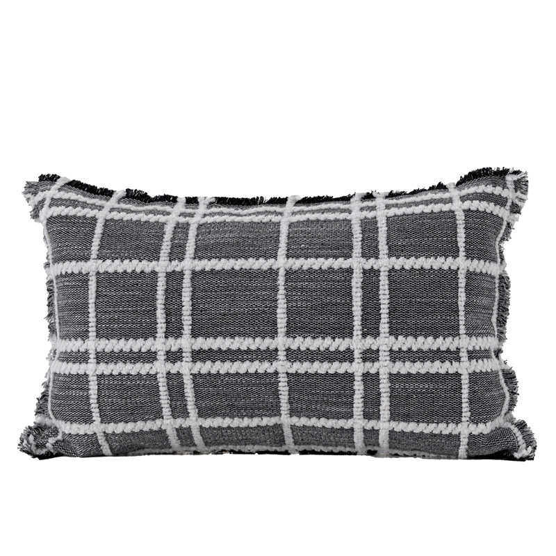 毯烟灰色尾床宿风简约流苏旗巾枕现代样板间诧搭靠枕民抱酒店床寂