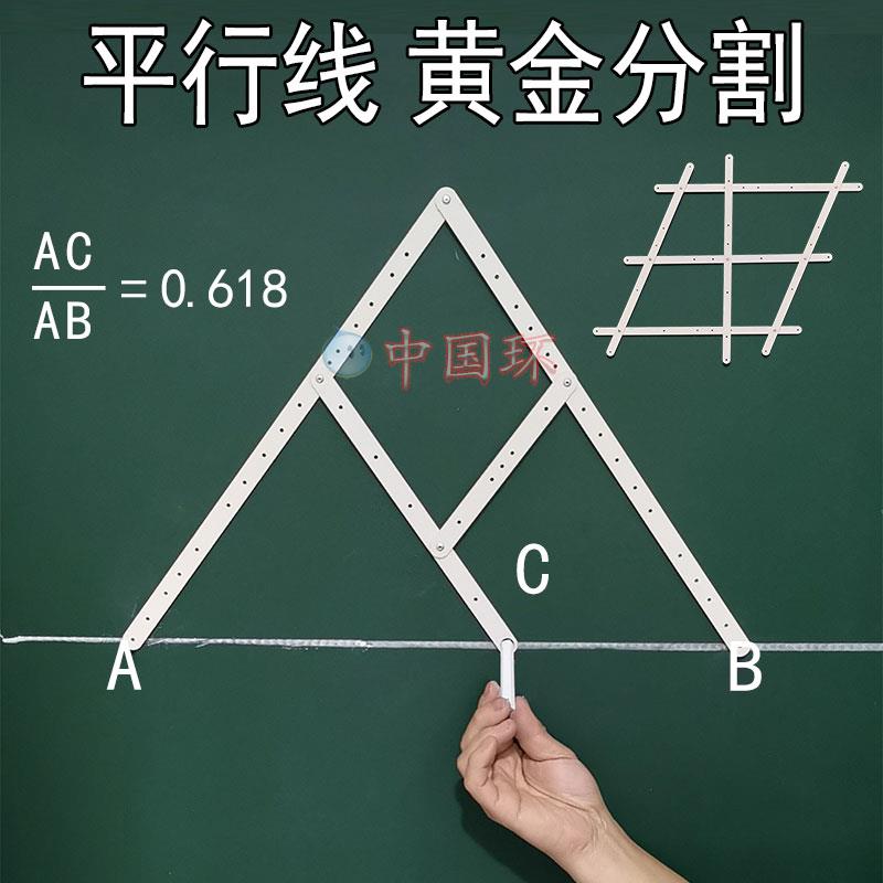 教具平行线等分定比分点三线八角黄金分割磁演示器材初中几何定理 - 实物图