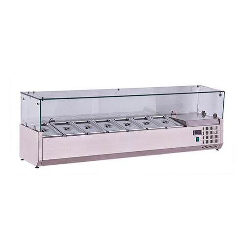 saladfridge1.5米台式沙拉台展示柜桌上保鲜沙拉台冰箱酒店饭店
