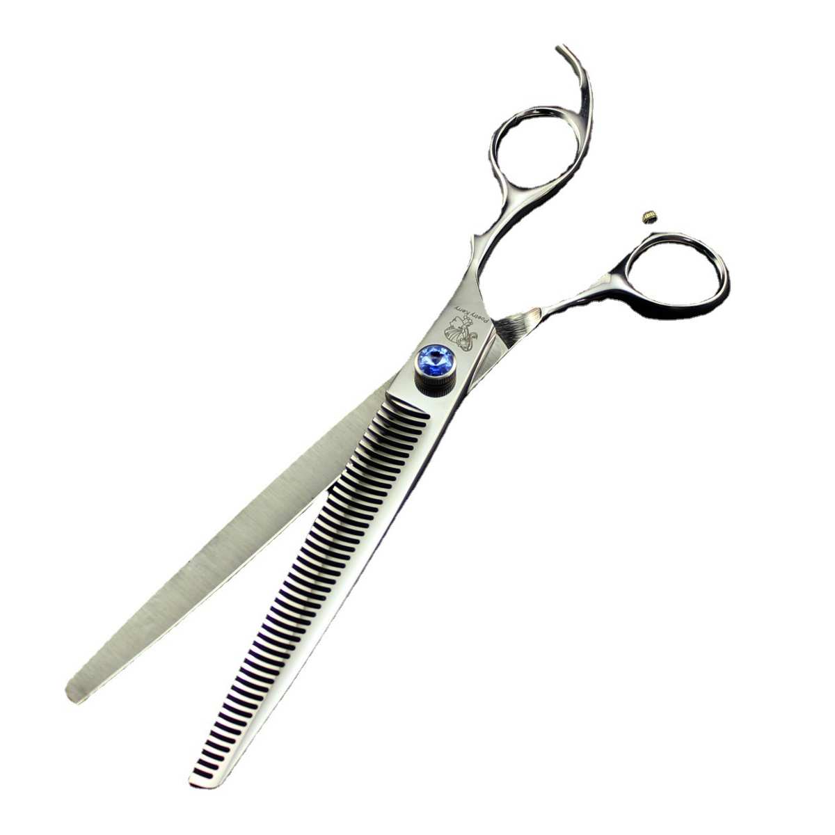 8.0寸宝石螺丝4把装 高档宠物美容剪刀 直剪鱼骨牙专业美容师专用