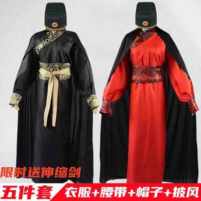 明朝锦衣卫衣服男飞鱼服长款四大名捕影视古装汉服男武侠服剑客