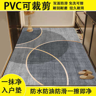 轻奢高级地垫入户门垫pvc可擦洗门外门口地毯家用脚垫皮革可裁剪