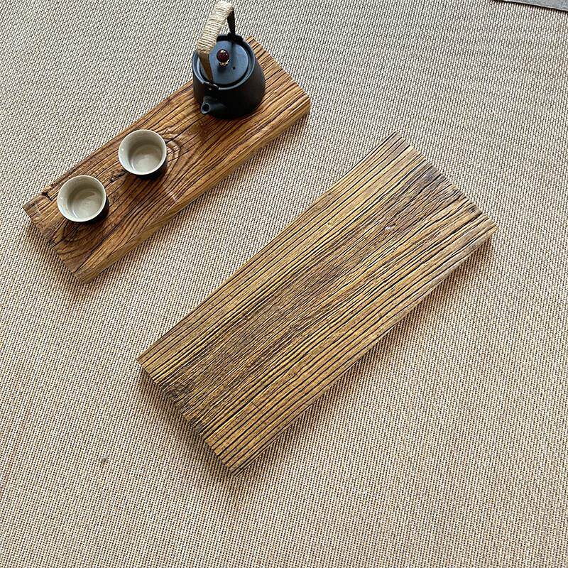 老榆木覆古实木泡茶盘茶托 托整块风化实木板茶台旧木置物板定制
