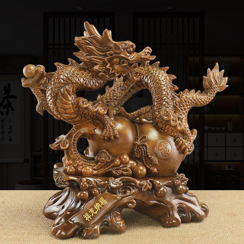 祥龙纳福生肖龙摆件招财青龙助运龙饰品招财葫芦办公摆设开业送礼