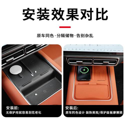 适用理想L6/L7/L8/L9/MEGA无线充磁吸翻盖无线充电垫硅胶垫防滑垫