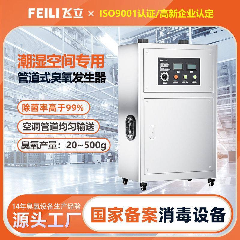 飞立洁净车间冷库粮仓除霉菌消毒用臭氧机 空调管道式臭氧发生器