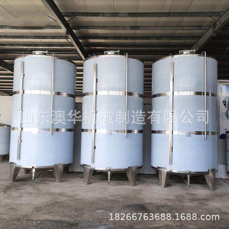不锈钢储存罐红醋灌装高位罐酱油双层发酵储蓄罐卧式运输罐大容量