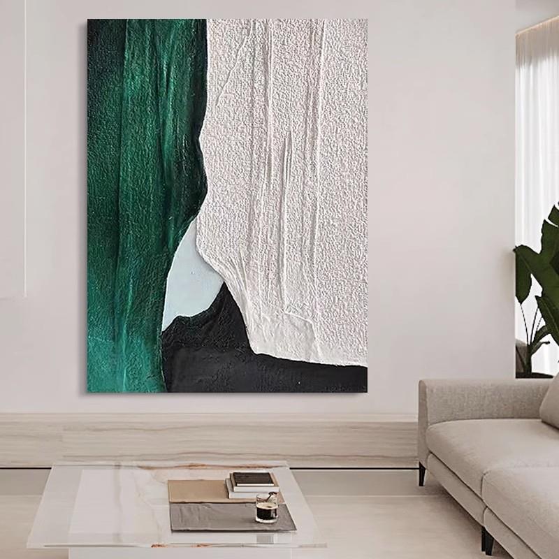 手绘油画客厅抽象简约装饰画蓝色玄关餐厅现代肌理艺术装饰挂画