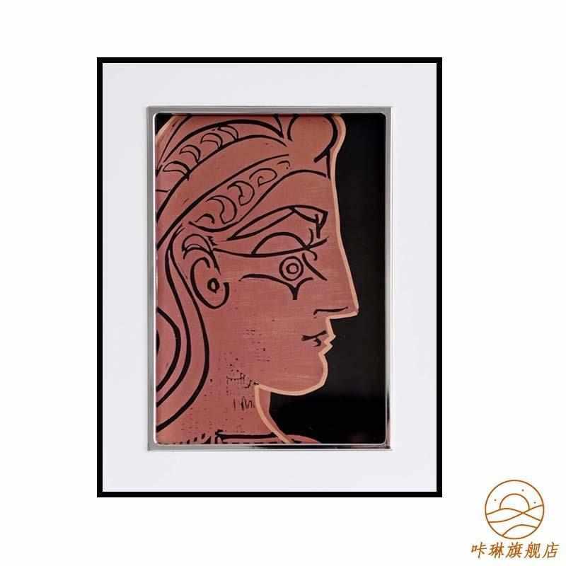 侘寂风高级感创意玄关背景墙装饰画小众抽象人物线条卧室客厅挂画图片