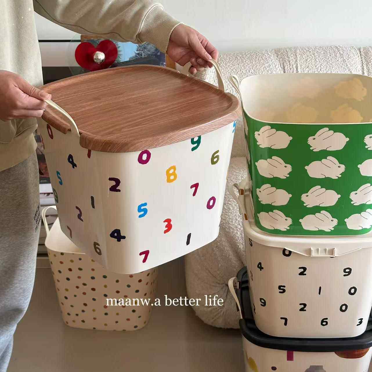 *Fish stroe*大大可手提收纳筐玩具杂货归纳脏衣塑料储物筐