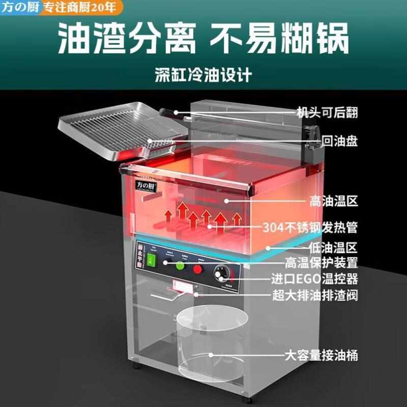 方厨方厨立式电炸炉汉堡店炸鸡店商用摆摊燃气油炸锅立式炸鸡单