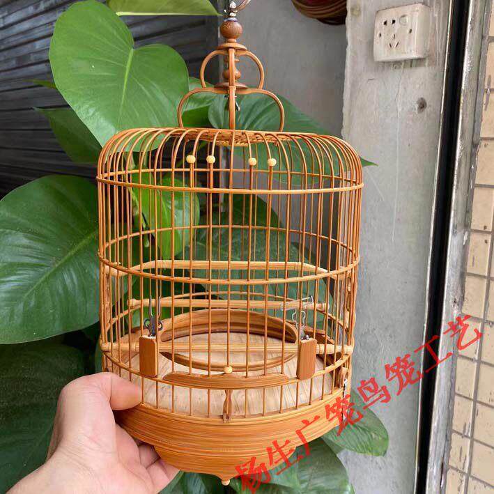 绣眼鸟笼 金青笼 小黑白笼 广笼 老竹水滴脚广式波笼清远竹制笼子
