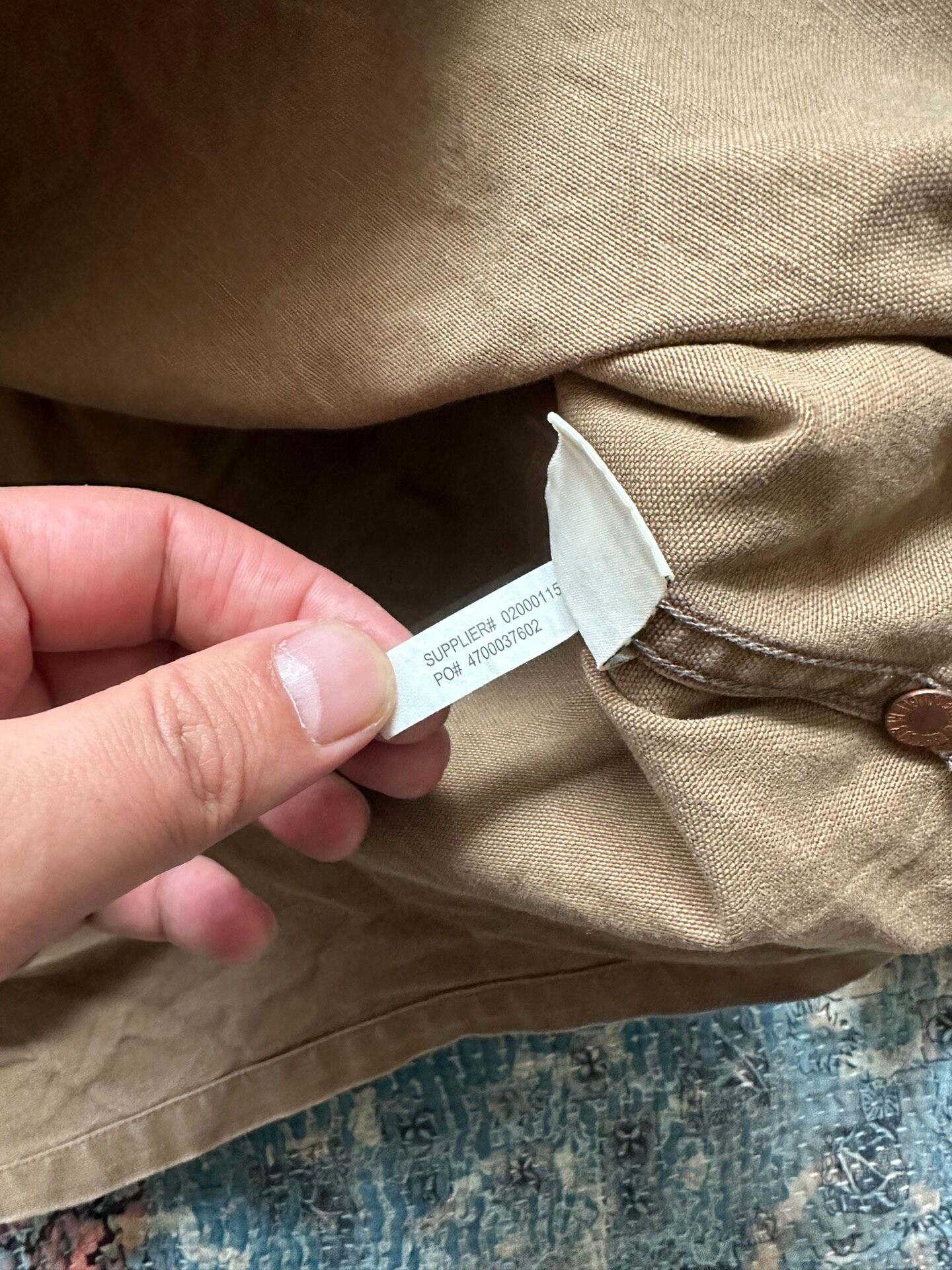 RRL Brown Canvas Workwear Top — back