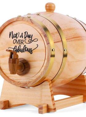 3L Wine Barrel with Stand and Spigot Wooden Whiskey Barrel