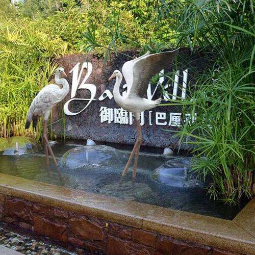 热销大型白鹭摆件 玻璃钢工艺品 雕塑园林别墅庭院子假山水池装饰