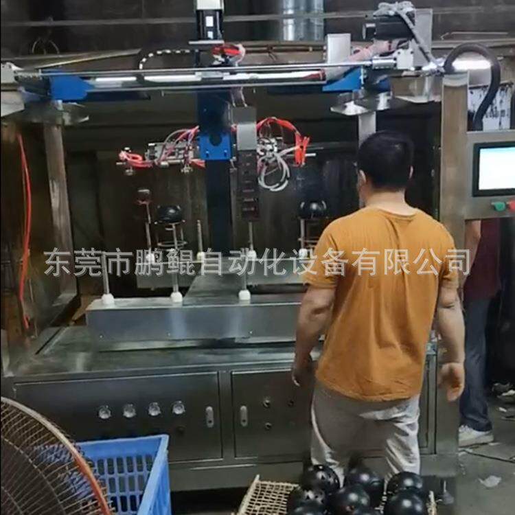 江门灯罩4枪6轴喷漆设备 装饰灯罩内外壁喷涂设备 喷色设备厂家