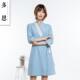 高档工多美容院工作服女连衣裙秋冬作足浴按摩装 恩spa技师工服女