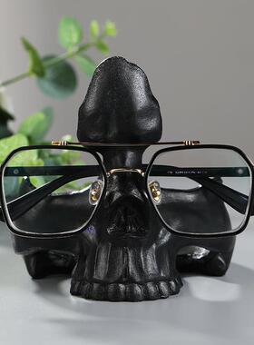 跨境亚马逊眼睛架骷髅头摆件眼睛店装饰支架办公室桌面装饰品造型