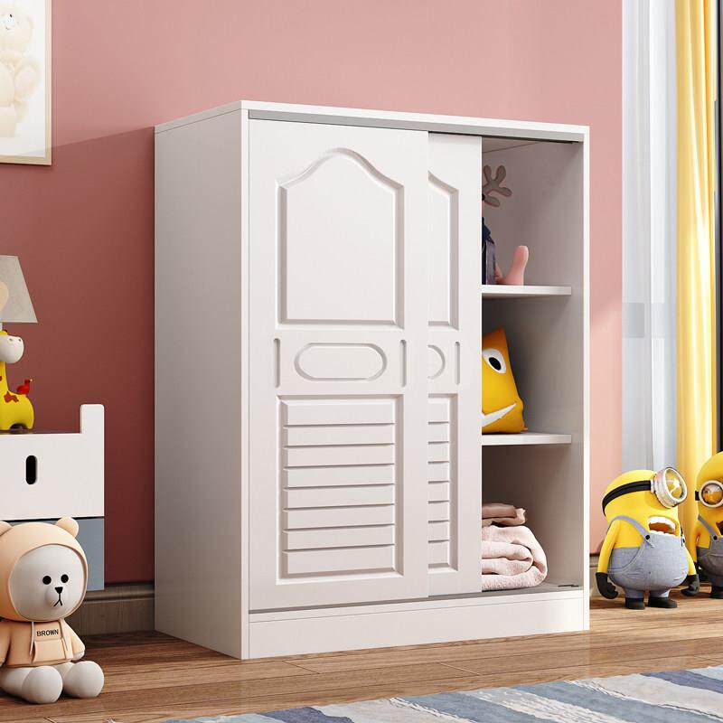 儿童衣柜实木家用卧室小户型拉门女孩小衣橱宝宝矮柜收纳柜简易