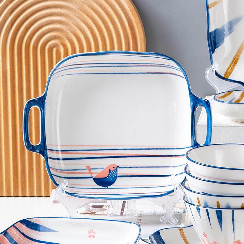 芝士焗陶瓷饭盘微波炉双耳烤盘 烤箱餐具创意可爱家用餐厅烤碗,餐饮具,盘,淘宝优惠券,粉丝福利购,淘宝优惠卷