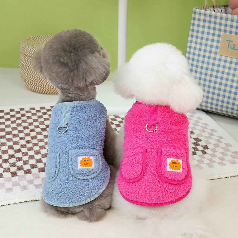 狗狗衣服猫咪宠物服装秋冬新款宠物用品绒衣泰迪贵宾两脚尼克绒衣