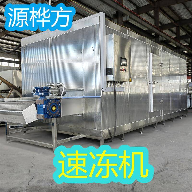 源桦方猪肉包速冻机香菇素包冷冻加工设备鱿鱼圈冷冻机