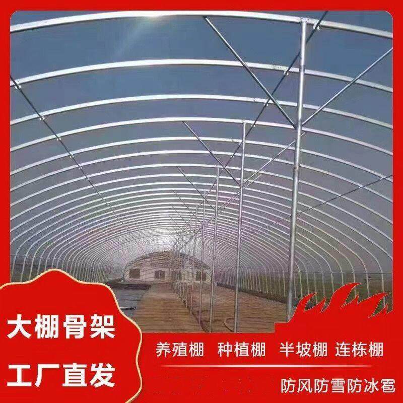 温室大棚骨架钢管蔬菜种植养猪场牛棚羊圈椭圆管养殖大棚配件全套