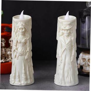 ight lights skull props horror decorative candles Halloween