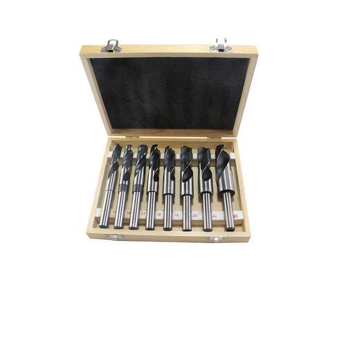 8件套黑白等柄麻花钻白钻1/2柄小柄钻头14mm-25mm三角柄钻头木盒