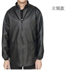 防油防水养罩衣皮护衣工作服洗车修车宰屠殖水产防 PU男士 正品 包邮