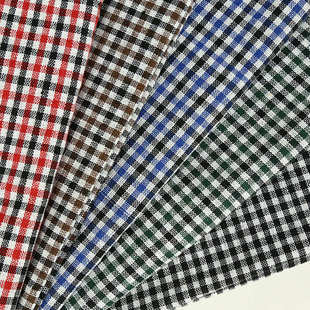 格子布色织衬衫 现货供应里布面料 批发涤棉工作服厂家休闲服 裙裤