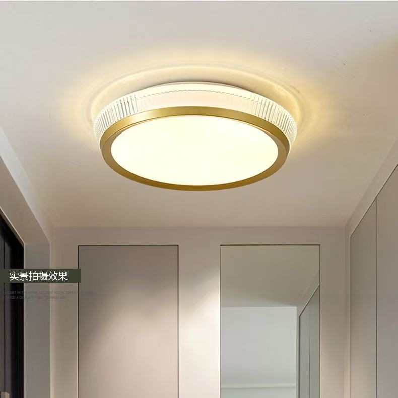 吸顶灯过道灯具轻圆形简约奢卧红护眼网卧室吸顶灯家用现代主中山