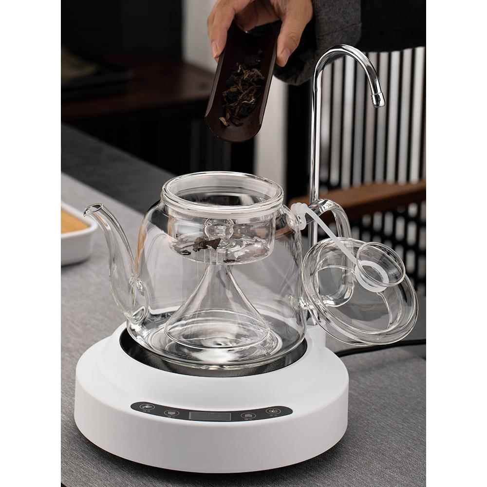 玻璃茶具套装家用自动上水电陶炉煮茶壶蒸茶器透明泡茶烧水壶