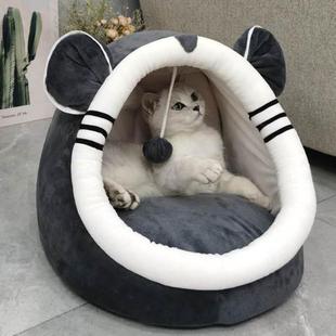 猫窝四季 保暖狗窝床宠物用品 通用半封闭式 房子猫咪别墅可拆洗冬季