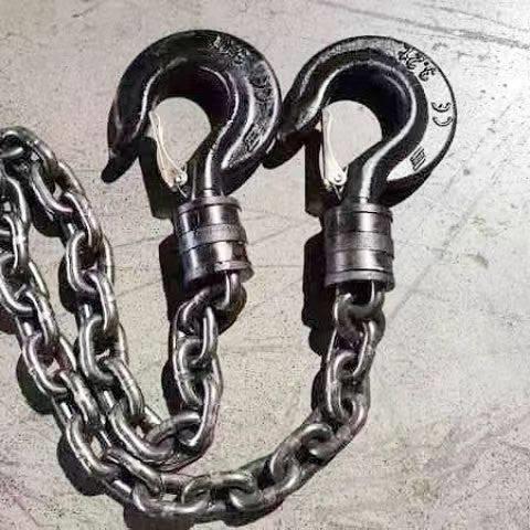 双钩锁具倒链钩子拖拉捆起重链锰钢铁炼挂钩360度旋转吊钩万向钩