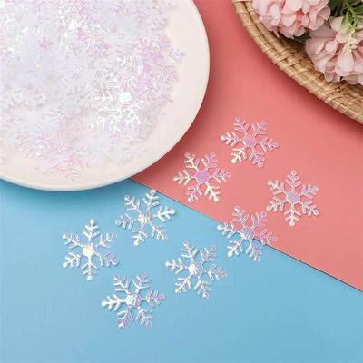 100/200/300Pcs Christmas Ornament Snowflake Xmas Birthday Pa