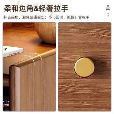 实3木床头柜全实木小型0CPW分极窄用柜家卧室20公分床边超公窄夹