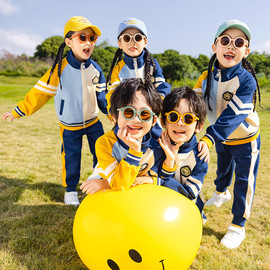 小学生英伦风班服夏季套装春秋装幼儿园园，服运动会春游校服