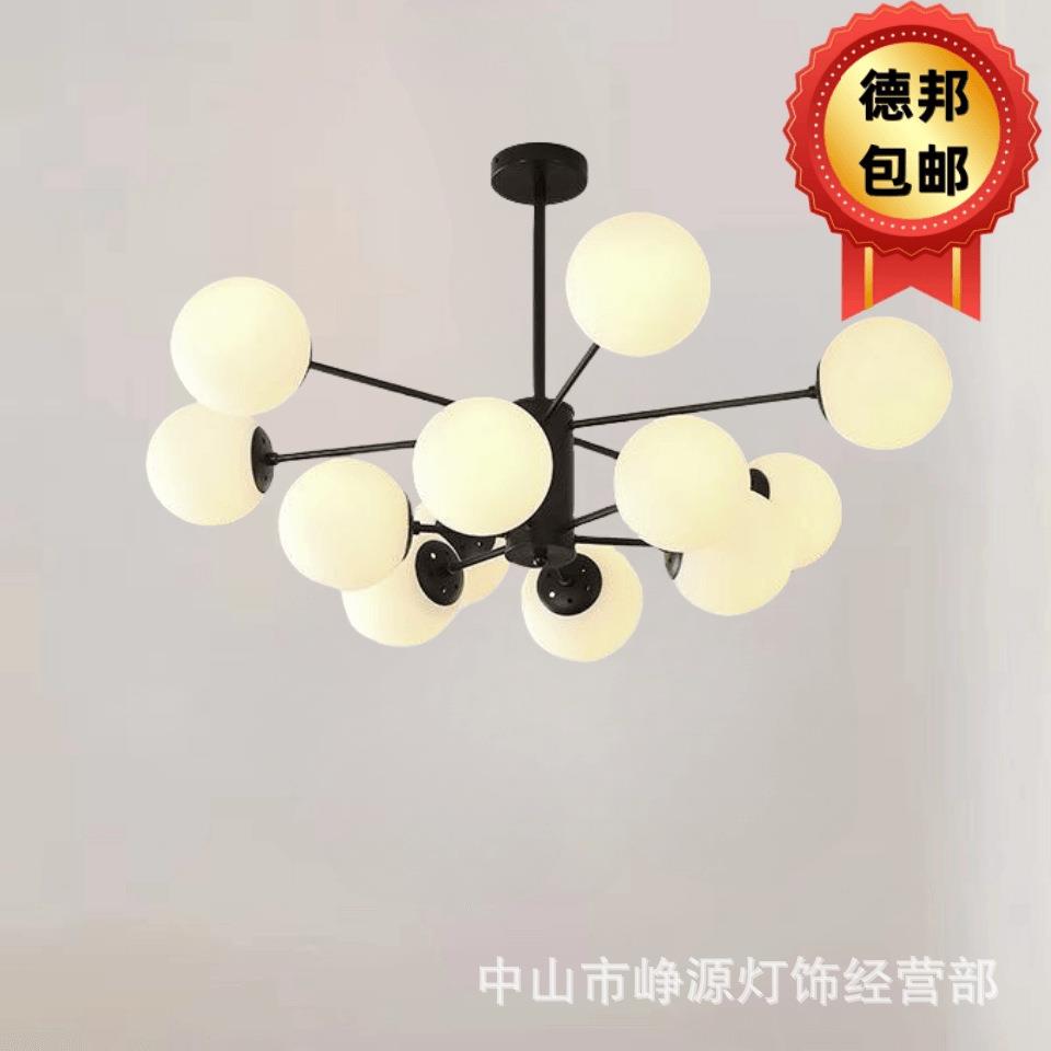 北欧魔豆吊灯简约大气客厅灯餐厅卧室服装店个性创意玻璃球分子灯