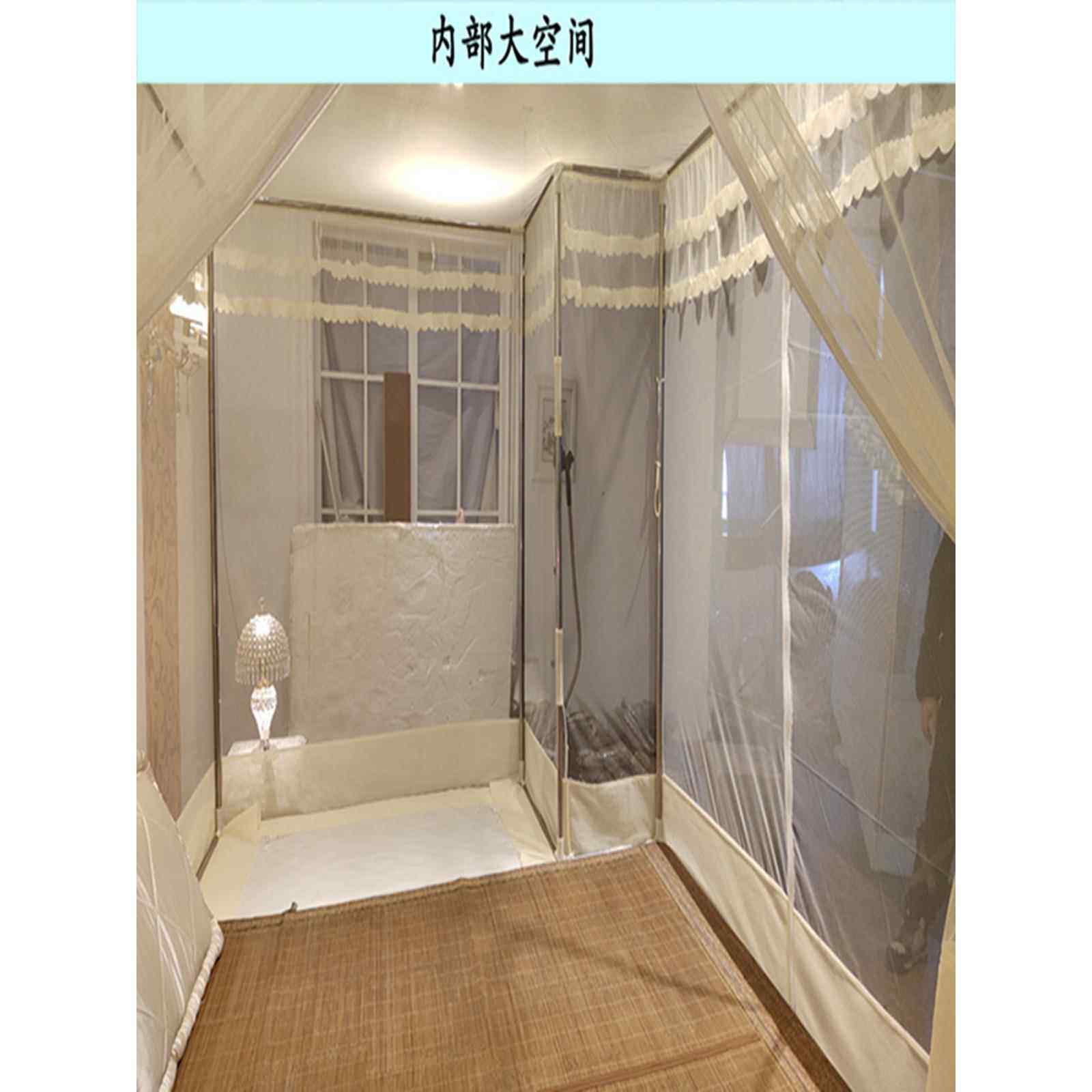 可大小拼接床蚊帐宽母无品牌/床防加摔儿童床特殊尺子寸塌塌订米